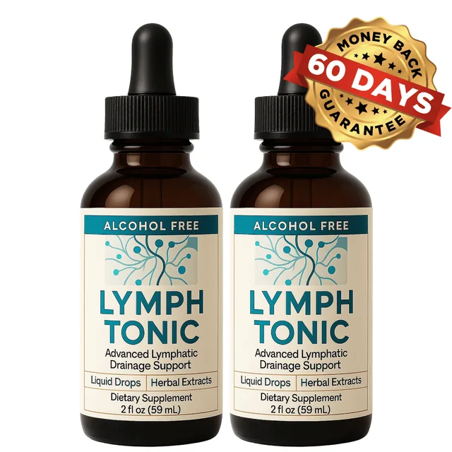 Lymph Tonic 2-bottle package, 60-day supply of lymphatic support drops
